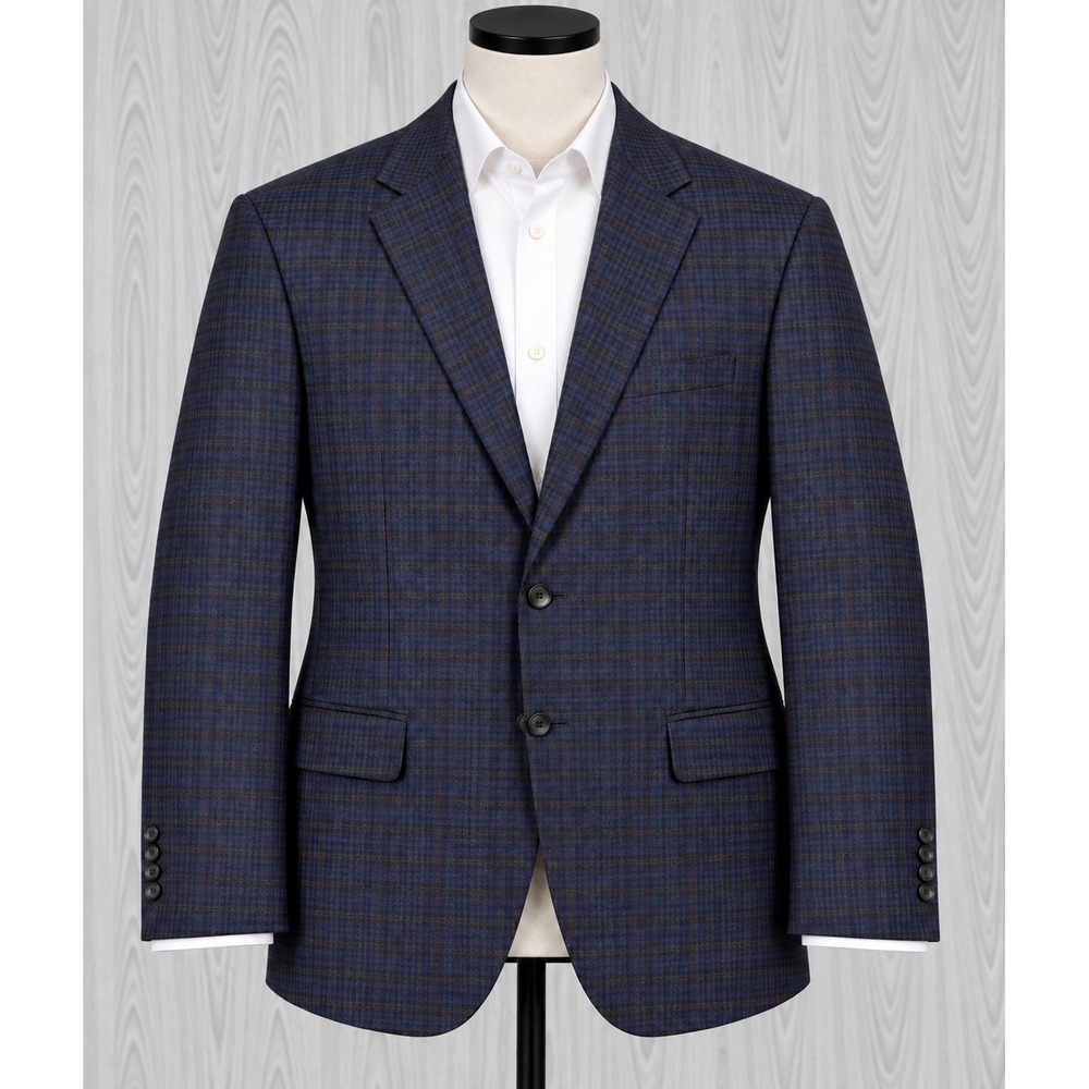 Jos. A. Bank Executive Wool Sport Coat Mens 46R Blue Traditional Fit EUC